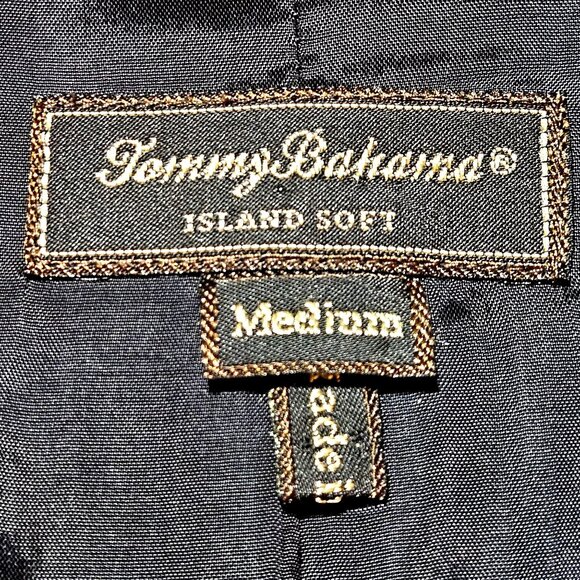 Tommy Bahama Island Soft Black Silk Blazer Medium Mens J. Garcia Silk Tie Bundle - Picture 2 of 16